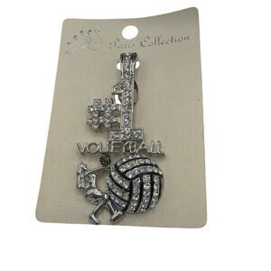 #1 Volleyball Pendants Clear Crystal‎ Pendant Jewelry Ball Paris Collection